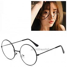 Unisex Round Glasses Metal Frame Summer Retro Clear Lens Vintage Geek Oversized Eyeglasses by BByu