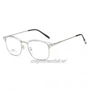 Vintage round TR90 metal Unisex Ultralight Half Frame Clear lens Glasses Retro Fashion Glasses Eyewear