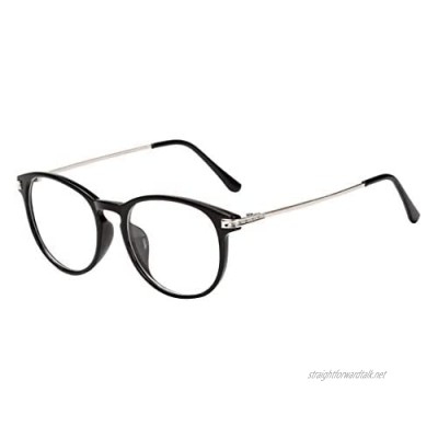 waitFOR Sunglasses for Women Men Vintage Round Frame Flat Mirror Glasses Unisex Fashion Simple Eyewear Decorative Eyeglasses