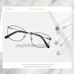 women metal diamond eyeglass clear lens elegant frames