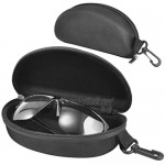 Accessotech Sunglasses Reading Glasses Carry Case Bag Hard Zipper Box Travel Pack Pouch (Black)
