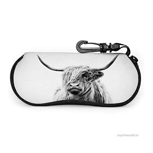Eyeglasses Case Portrait Of A Highland Cow Glasses Case Anti-drop Soft Spectacle Storage Box Glasses Pouch Sunglasses