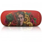 Frida Glasses & Sunglasses Case For Women Hard Shell - includes a Cleaning Cloth Colourful & Funky Design Red/Turquoise