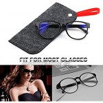 Hifot Soft Eyeglasses Case 3 Pack Felt Portable Travel Slip In Eyeglasses Case Soft Sunglasses Case Pouch Holder