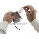 KONUNUS 2 Sets Retro Hard Shell Eyeglasses Case Protective Glasses Case Linen Sunglasses Case with Drawstring Bag and Cleaning Cloth