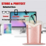 Shidan Desk Plush Lined Eyeglasses Holder Stand Case Protective Glasses Case Matching Microfiber cleaning Cloth for Glasses & Electronics. Mouse Pad for Laptop PC Computer & Mac