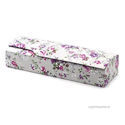 XINMADE Floral Hard Eyeglasses Case With Magnetic Clasp