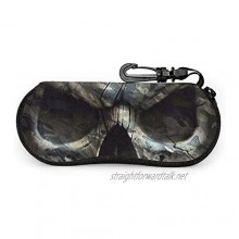 Zipper Eyeglass Case Cool Camouflage Skull Anti-Scratch Portable Travel Soft Horizontal Spectacle Case For Men And Women
