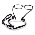 Adjustable Elastic Sport Glasses Spectacles Neck Cord Holder Black White