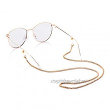 ASTOFLI Eyeglass Chain Neck Cord Eyewear Accessory Sunglasses Strap Holder Stainless Steel Reading Glasses Retainer (Silver Golden Rose-gold)