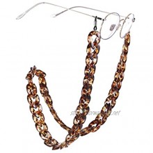 EUEAVAN Leopard Stripe Fashion Twist Link Acrylic Eyeglass Chain Marble Texture Sunglasses Holder Eyewear Retainer Strap for Women
