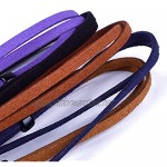 euhuton 5 Pieces PU Leather Eyeglass Straps Classic Glasses Holder Spectacles Cord Retainer Lanyard Adjustable End，5 Colors Eyeglass Chain