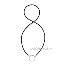 Eyeglass Necklace - Glasses Holder Chain Cord Strap - Black Stretch Silk - Silver Alloy Loop - Never Lose Glasses Again