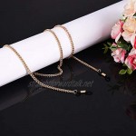 Eyeglasses Chain Neck Cord - Fashionable Delicate Eyeglasses Glasses Chain Necklace Eyewear Cord Neck Strap Holder Neck Cord Gifts for Friends - Golden