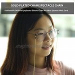 Eyeglasses Chain Neck Cord - Fashionable Delicate Eyeglasses Glasses Chain Necklace Eyewear Cord Neck Strap Holder Neck Cord Gifts for Friends - Golden