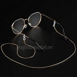 Eyeglasses Holder Chain 2Paks 76cm Sunglasses Holder Glasses Retainer String Chain Gold