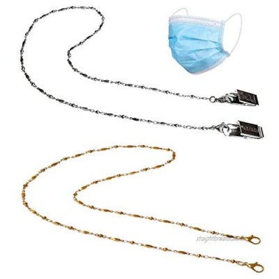 Face Mask Holder Stylish With Clips Women Girls Made in USA Safe Comfortable Decorative Lanyard Strap Necklace Jewelry Chain