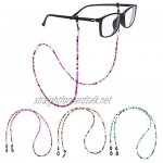 FRIUSATE 3 pieces Eyeglass Chain Anti-slip Beaded Eyeglasses Chain Sunglass Spectacle Retainer Cord Eyewear Cord Neck String
