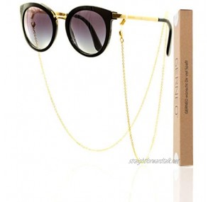 GERNEO - Glasses chain gold Eyeglass Chains for Women Sunglasses Chain Reading Eyeglasses Holder Strap Cord Lanyard Eyewear