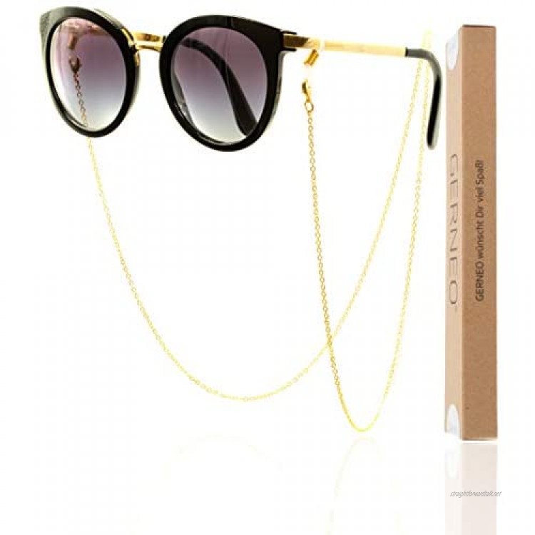GERNEO - Glasses chain gold Eyeglass Chains for Women Sunglasses Chain Reading Eyeglasses Holder Strap Cord Lanyard Eyewear