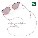 Glasses Strap Eli-time Glasses Chain with an Extra Pair Lobster Clasp Pearl Beaded Spectacles Cord Fit for Glasses/Sunglasses/Reading Glasses [Anti-rust] [anti-oxidation]