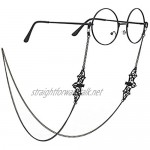 GLJYG Eyeglasses Chain Hollow Bat Beads Spectacles Sunglass Holder Glasses Cords Strap Sunglasses Lanyard Eyewear Strap for Women Men