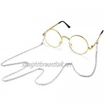 Gouen Black Gold Silver Twist Link Chain Eyeglasses Cord for Sports Reading Glasses Sunglasses Strap Holder Neck Headband accessories Silver