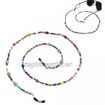 Happyyami Glass Chain Holder Beaded Eyeglass Strap Sunglasses Chain for Women Glass String Holder