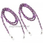 Healifty 2pcs Eye Glasses String Holder Chain Colorful Eyeglass Lanyards Straps Cords for Men and Women Glasses Holders Necklace Around Neck Purple
