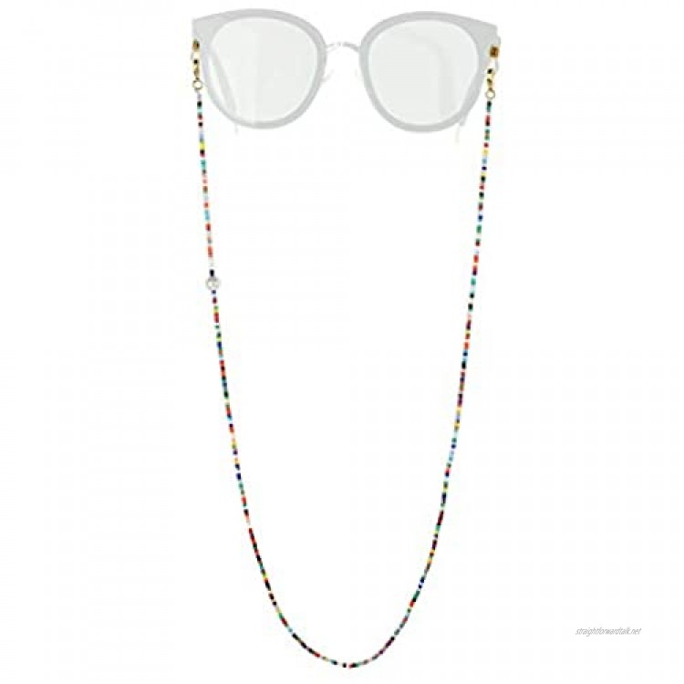 KELITCH Eyeglasses Chain Holder Cords Eyewear Sunglasses Strap Holder Pearl Beaded Mask Chain Cord Glasses Retainer