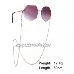 LIKGREAT Simple Fashion Round Metal Glasses Chain Sunglasses Holder Chain Lanyard Straps Reading Eyeglasses Holder