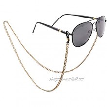 LKXHarleya Spectacle Sunglasses Chain Eyeglasses Chain Reading Glasses Neck Cord Decorative Eyeglass Strap Holder Gold