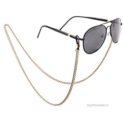 LKXHarleya Spectacle Sunglasses Chain Eyeglasses Chain Reading Glasses Neck Cord Decorative Eyeglass Strap Holder Gold