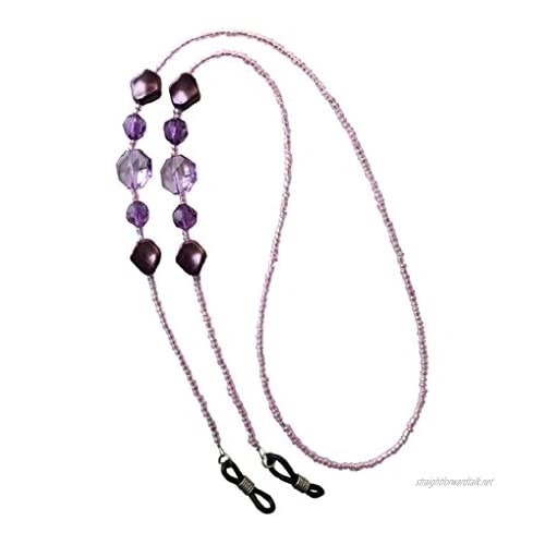 NEW Stunning Purple & Lilac Beaded Eye Glasses/Sunglasses Spectacle Chain Strap Holder