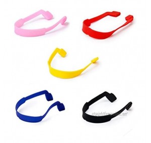 NUOLUX Eyeglass Chain Eyeglasses Sunglasses Strap Anti-slip Elastic Silicone 5 Color