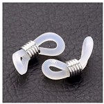 Rubber Glasses/Spectacles Loop Ends White 20x5mm Pack of 20