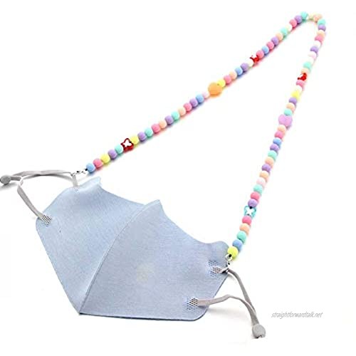 S-TROUBLE Children Kids Face Mask Holder Lanyard Multicolored Star Heart Beaded Chain Eyeglass Anti-Lost Necklace Strap Rest Ears Retainer String