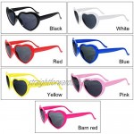 somubi Love Shaped Sunglasses For Women Man Vintage Cat Eye Mod Style Retro Glasses Heart Effect Diffraction Glasses Light Changing Eyewear 7 Colors