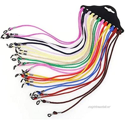 Sunglass Holder Strap 12 Pieces Glasses Lanyard Multi-Color Adjustable Neck String Eyewear Retainer Cord for Sports and Outdoor 12 Colors