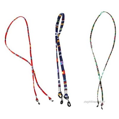 Tinksky 3PCS Eyeglasses Chain Sunglass Strap Holder Non-slip Eyeglass Chain Eyewear Lanyard Neck Cord (Blue Green Red)