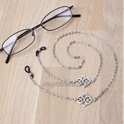 TseenYi Anti-skid Glasses Chain China Knot Silver Glasses Chain Eyeglass Holder Chain Sunglasses Holder Eyeglass Accessories Eyewear Retainer Reading Glasses Strap for Men and Women