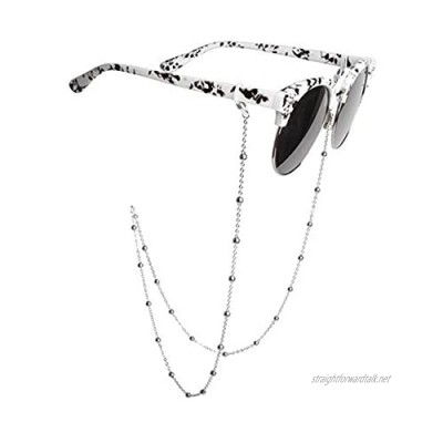 Vikenner Copper Beaded Glasses Chain Holders Anti-slip Sunglasses Strap/Eyeglass Cord/Spectacles Neck String/Eyewear Lanyard Retainer for Men and Women - 80cm - Gold
