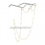 YNuth Eyeglasses Chain Spectacles Sunglass Holder Glasses Cords Strap Eyewear Bead Chain Retainer 82cm with Silicone Anti-Slip Ends for Women