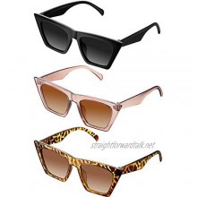 3 Pairs Vintage Square Cat Eye Sunglasses Unisex Small Trendy Cateye Sunglasses …