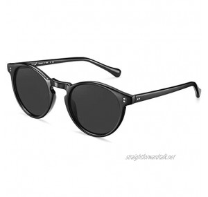 Carfia Mens Sunglasses Polarised Vintage Eyewear UV400 Protection Acetate Frame for Driving Travelling