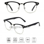 CGID CN56 Vintage Inspired Horn Rimmed Nerd UV400 Clear Lens Glasses