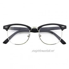CGID CN56 Vintage Inspired Horn Rimmed Nerd UV400 Clear Lens Glasses