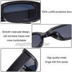 FANTESI 2 Pcs Rectangle Sunglasses UV 400 Glasses Retro Square Sunglasses Eyewear for Women