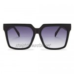 FEISEDY Oversized Sunglasses for Women Flat Top Square trendy Thick Rim Frame Shades UV400 B2585