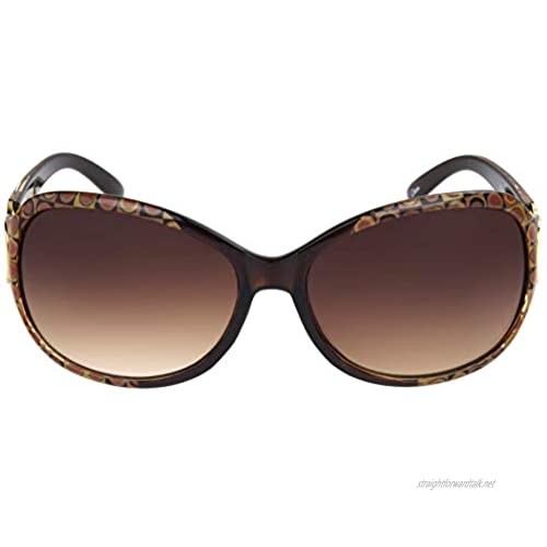 Foster Grant Women's SFGF11024 Latte' Sunglasses Dark Brown One Size